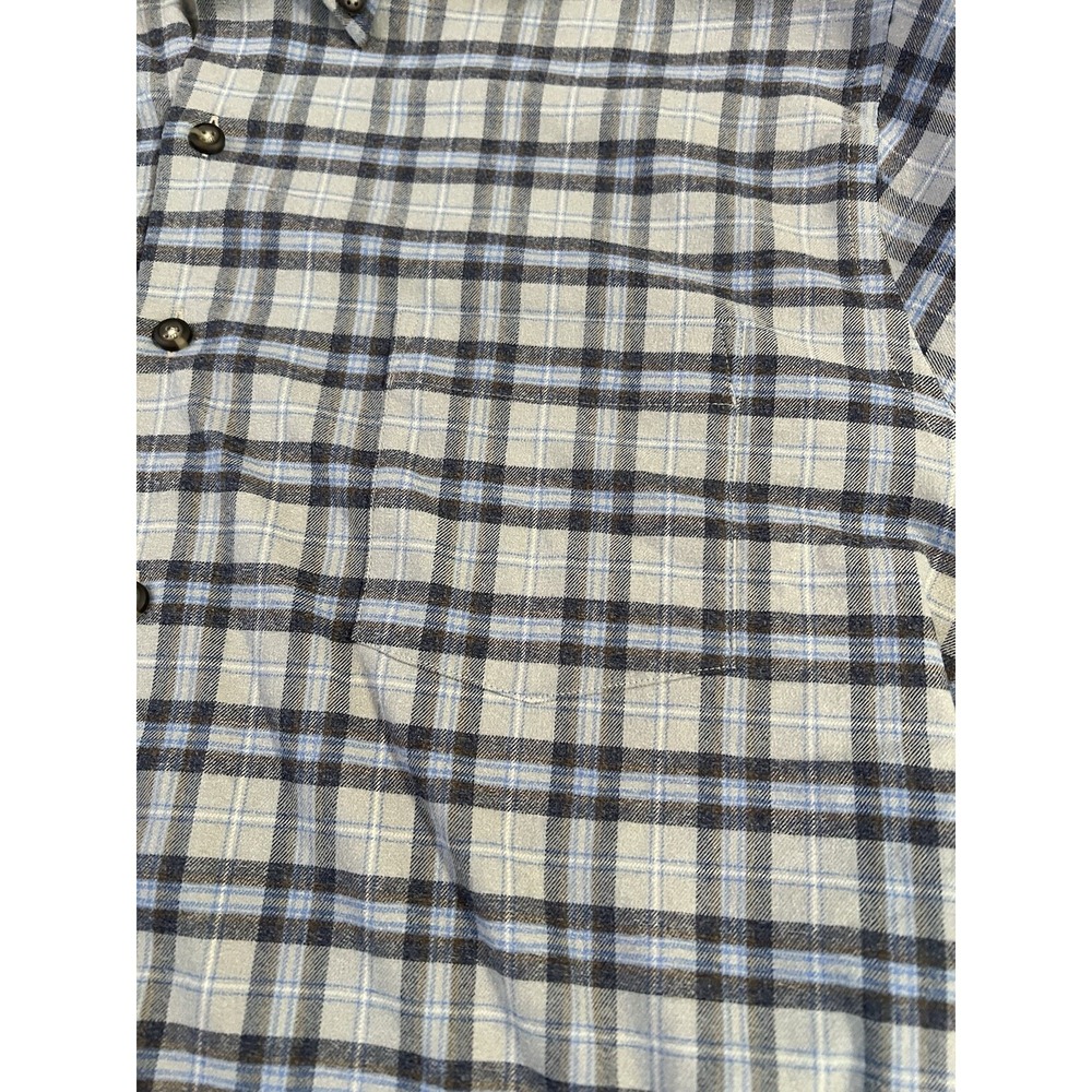 Peter Millar Men's Crown Sport Emmett Performance Flannel Sport Shirt Gale Large - Picture 4 of 6